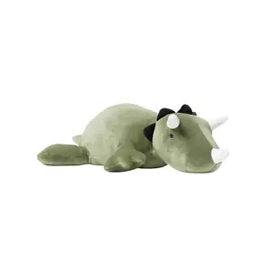 Dinosaur Weighted Plush  Throw Pillow Green  Adults Green 24 Inches (L) x 11 Inches (W),3.04lbs