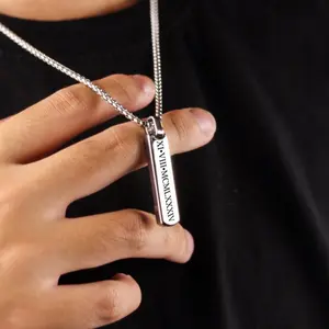 AS120 Personalized Name Necklace for Men Stainless Steel Custom Necklace for Men, Anniversary Gift for Boyfriend