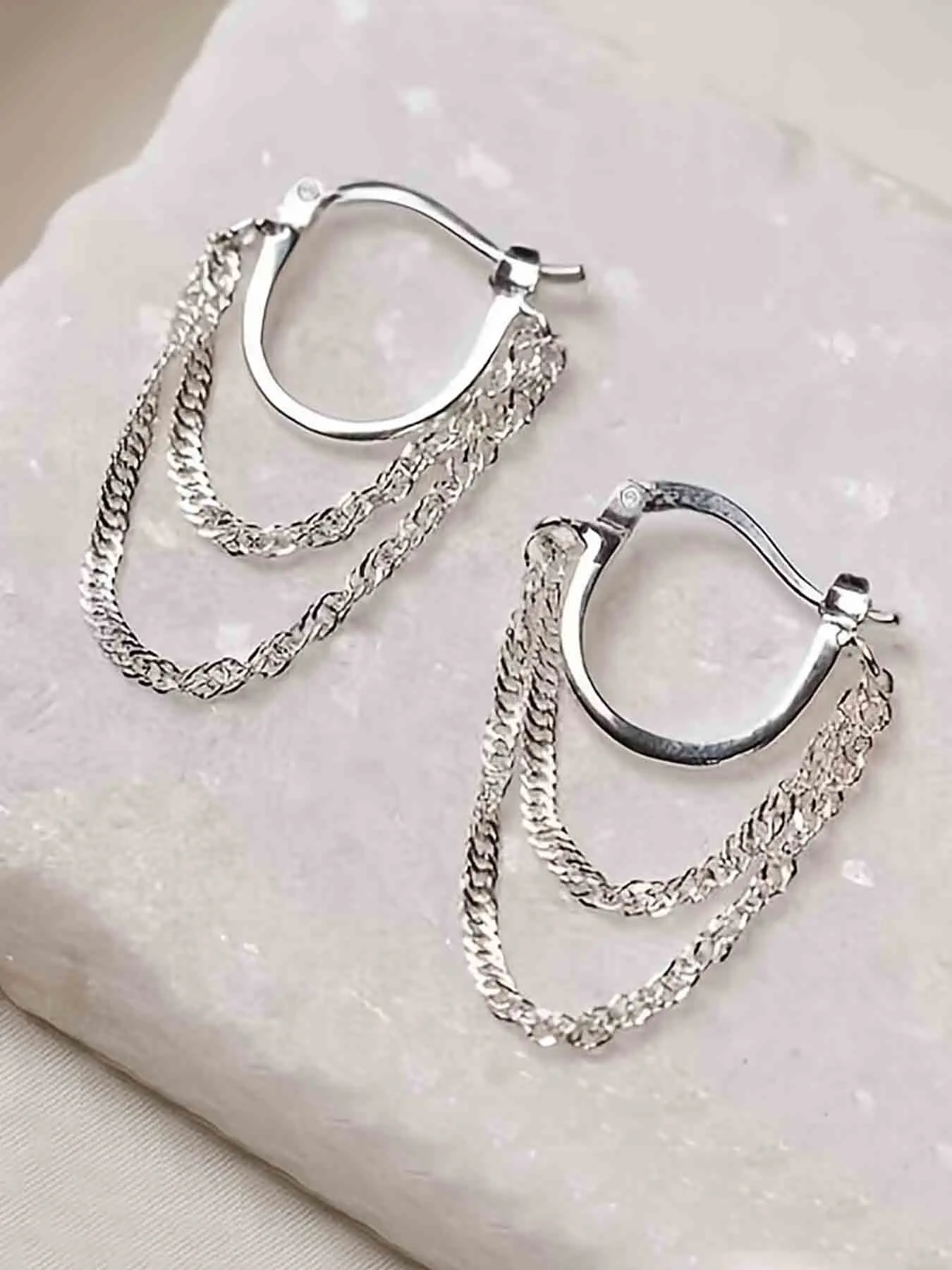 Fashionable And Sexy Long Tassel Hoop Earrings Jewelry for Women, Ear Hoops, Perfect for Parties And Casual Wear, Adding Elegance to Your Look, Bohemian Earrings