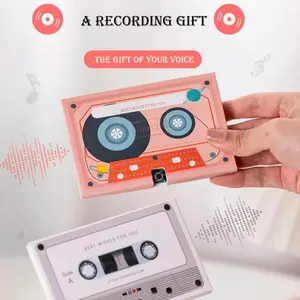 Recording Greeting Card Wedding Invitation Tape Voice Message Birthday Wishes Blessing Cards, 1 Piece, Perfect for Special Occasions, Talking Birthday Card