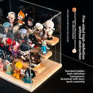 Acrylic Blind Box Display Case - Dustproof Storage Shelf for Action Figures, Dolls & Building Block Models