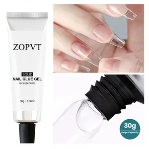 30g Transparent Nail Art Gel Patch, Nail Adhesive, Non-Stick Hand, Nail Art Supply, Ideal for DIY 3D Nail Art & False Nails Adhesion, Perfect for Manicure Enthusiasts
