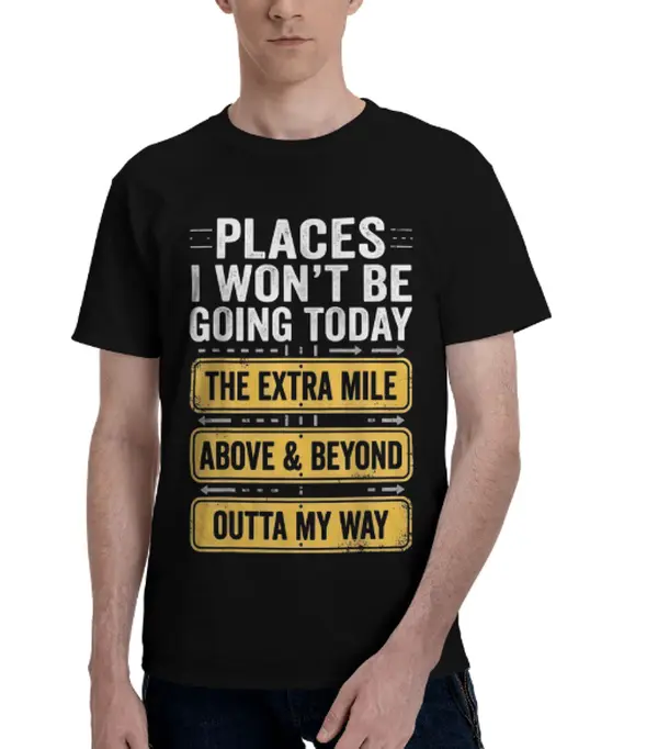 Men's Relaxed Fit Casual Crewneck Short-Sleeve T-Shirt - Soft Fabric Funny Graphic Tee with Funny Vibe Design for Daily Wear