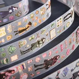 200cm Roll Pet Decorative Tape Rolls, Magic Series Girl Theme DIY Handmade Journal Album Frame Stickers, Decal Sticker, Graphic Decal, Perfect for Scrapbooking & Crafts