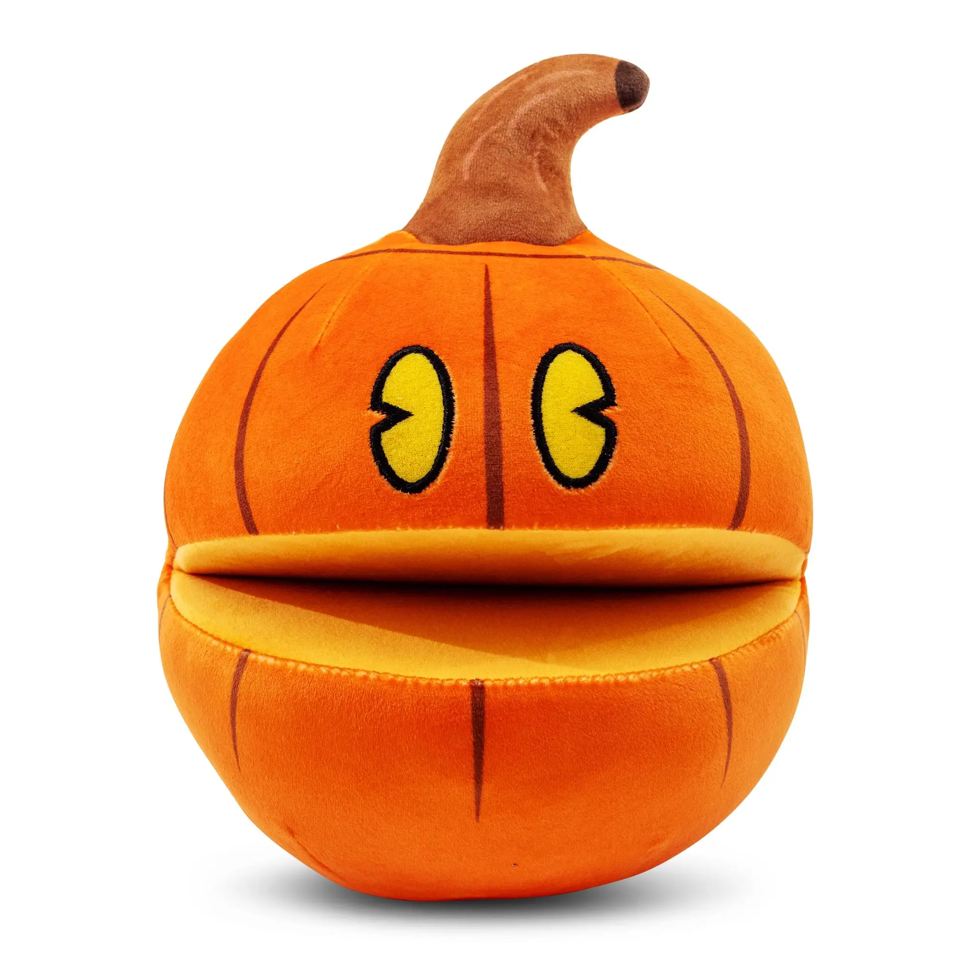 PAC-MAN Halloween Pumpkin 7-Inch Collector Plush, Ultra-Soft Stuffed Animal Collectibles, Cute Stuffies, Soft Cuddly Gift with High-Quality Look
