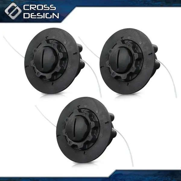 CROSSDESIGN 3-Pack Durable Grass Trimmer Head for Stihl C5-2, FS Series (FS38, FS40, FS45, FS46, FS50, FSE60) - 4006 710 2103, High Quality Materials, Speed Feed Head, Neat Low Grass Cut, As the Picture, No Price Increase, Limited Life Guarantee