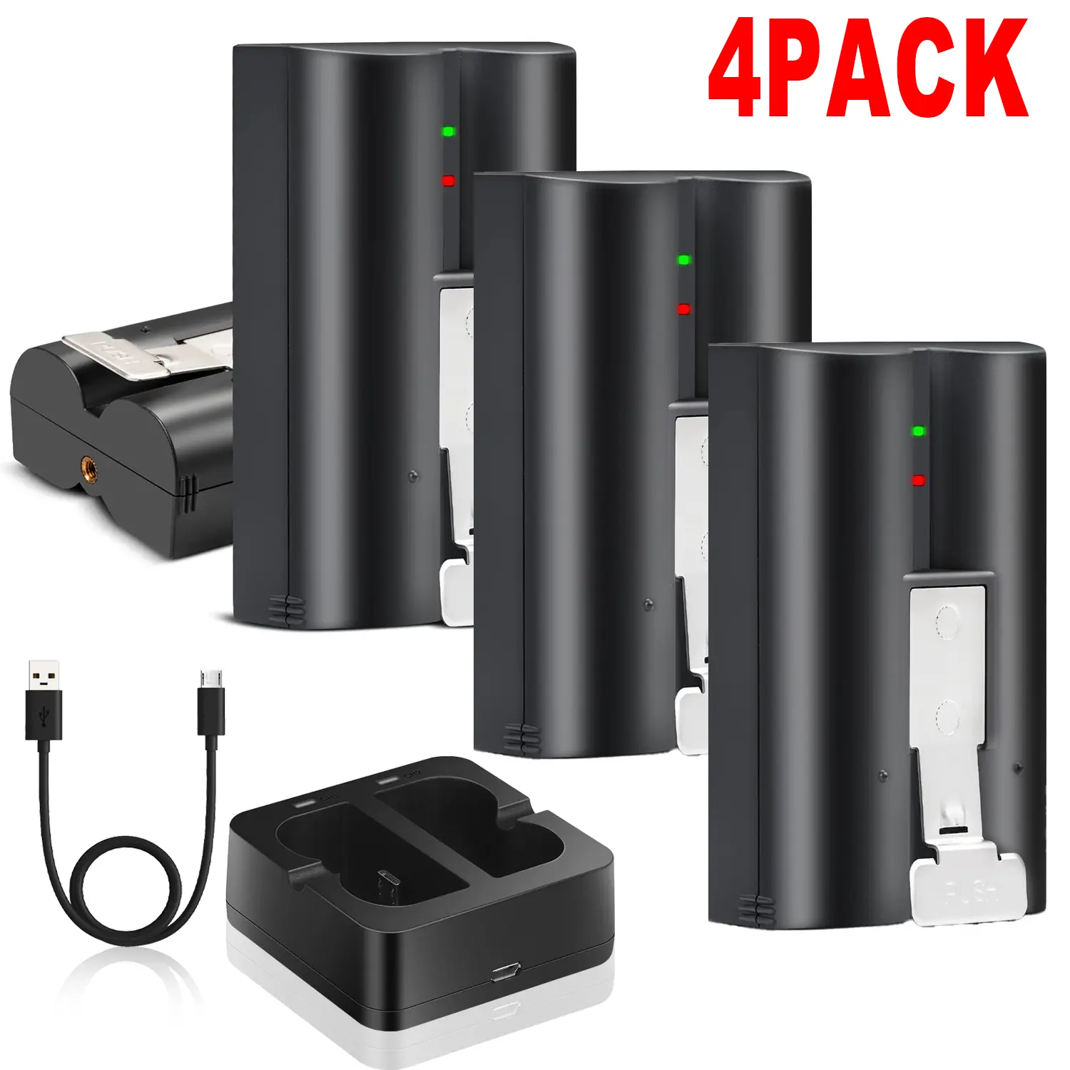 Upgraded 7200mAh 2-Pack Battery Replacement for Ring Video Doorbell Gen 2/3/3+/4 - Fast Charging, Overheat Safe, FCC/CE/RoHS