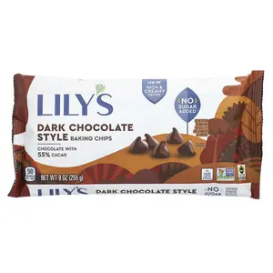 Lily's Sweets Dark Chocolate Baking Chips, 9 oz (255 g)