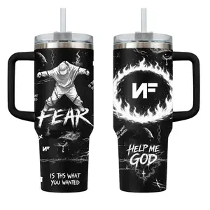 NF F.E.A.R Album Music Custom Tumbler Cup 40 oz 20 oz Stainless Steel Tumbler With Handle