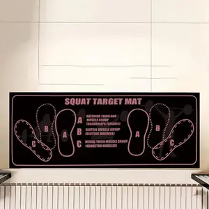 Squat Mat with Foot Position,Large Squat Target Pad Thickness Squat Mat Foot Positioning, Exercise Mat for Squats, Leg and Abdominal Workouts