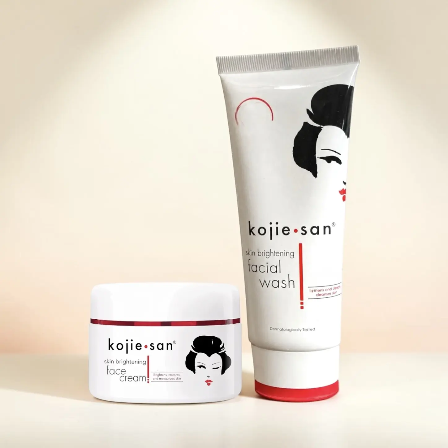Kojie-San Skin Brightening Facial Wash + Face Cream Combo