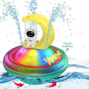 Baby Bath Toys, Light up Bath Toys for Kids Ages 1-3,  6-12-18 Months Baby astronaut Bath Toy Sprinkler, Toddler Fountain Bathtub Pool Water Table Toys