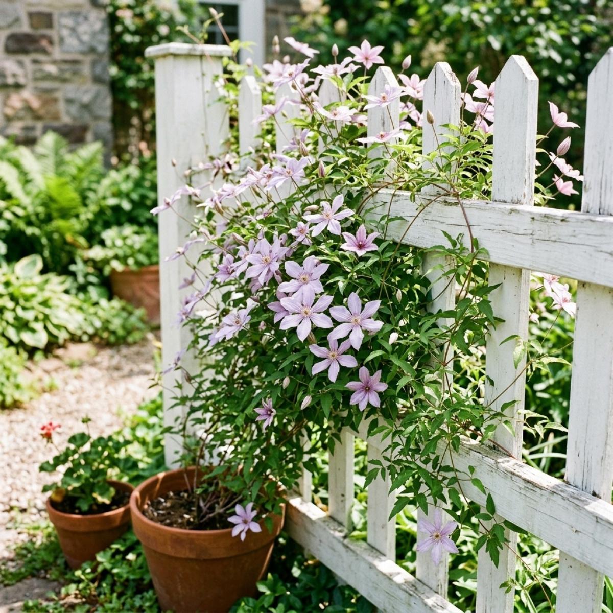 Non GMO Clematis Flower Seeds Home Garden Climbing Plant No Special Care Required Fast Germination Beautiful Blooms for Balcony Yard Decoration