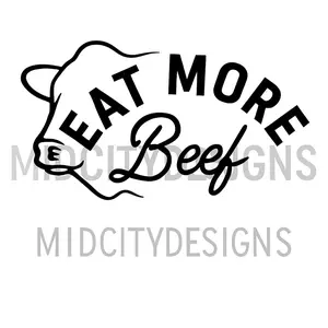 Eat More Beef Cow Decal - Multiple Sizes and Colors