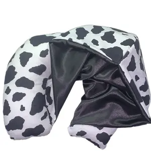 Travel Napz - Animal Print Travel Pillow w/ Satin Lined Hood For Hair Protection and Ultimate Travel Comfort!
