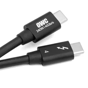 OWC Thunderbolt 4 (USB-C) Cable 0.7M 240W 140Gb/s Certified for All Uses with 8K Video Capability & 3 Year Warranty