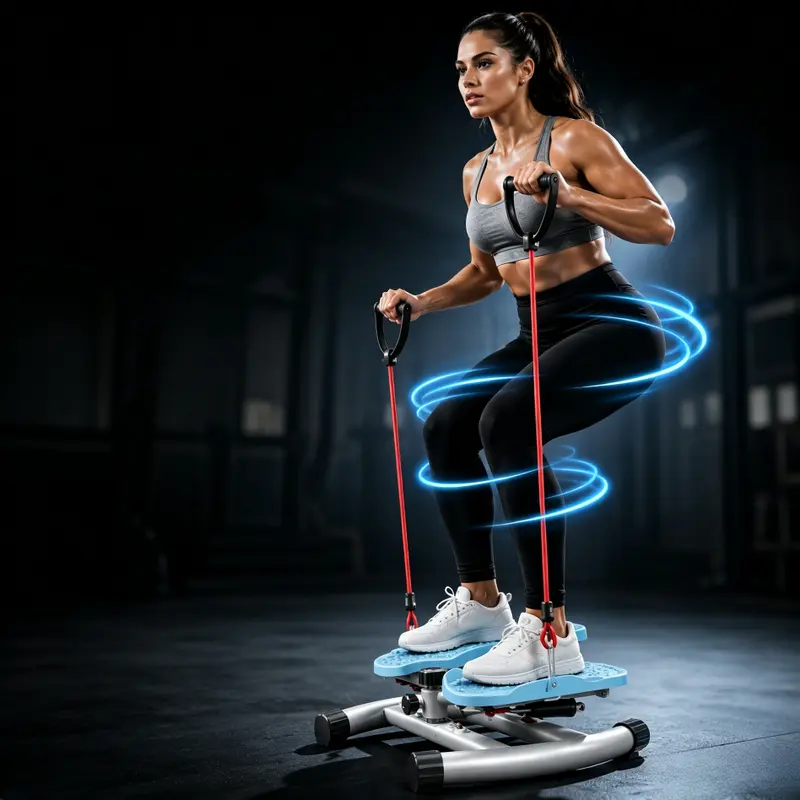 Waist Twister Machine - Core Workout Equipment with Resistance Bands, 300lb Capacity, Non-Slip Quiet Design, Small-Space Fit, TV-Ready Exercise, Easy to Store, Portable Compact, Engaging Full-Body Movement, Home-Friendly Gear for Men/Women