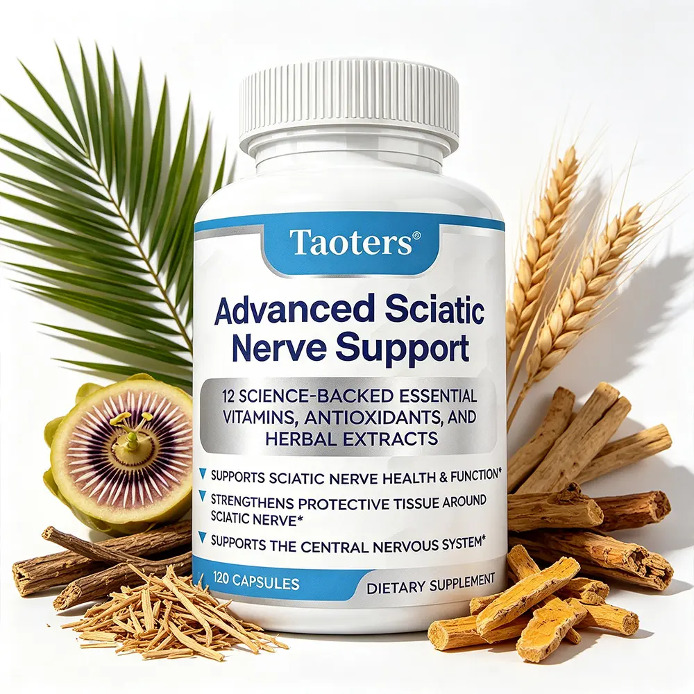Taoters Advanced Sciatic Nerve Support Supplement - 12-in-1 Formula for Central Nervous System Health & Mobility Comfort, 120 Capsules