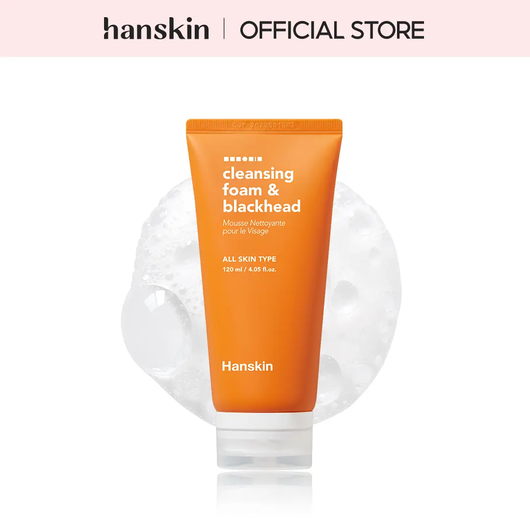 Hanskin Cleansing Foam & Blackhead Exfoliator - Plant-Powered Clarifying Lather Facial Cleanser, Gentle Smooth Foaming Wash for All Skin Types, Organic Ingredients, Deep Pore Cleanse, Oil Control, Moisturizer, Double Cleansing Support, Plant-Powered Facia