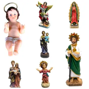 San Judas 3" Inches Tall, Virgen de Guadalupe, San Miguel Arcangel, or Nino Dios Small Statue For Car dashboard  Classic Patrono  Religious Decor Saint Jude Saint Michael Archangel, Divino Nino, Sagrada Familia, San Jose San Antonio de Padua