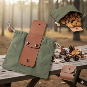 Multifunctional Foldable Storage Bag: Waterproof Breathable Drawstring Camping Waist Pack for Hiking Fishing Outdoor Gear Berry Picking Survival Equipment Lightweight Collapsible Travel Organizer