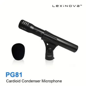PG81 Small Diaphragm Condenser Microphone Instrument Microphone XLR Connector, Professional Wired Mic With Switch Suitable For Drum, Guitar, Piano, Various Stage Performances And Recording Scenarios-without battery