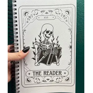 Reading Journal - glitter cover - reviews and challenges - pink aesthetic or tarot style