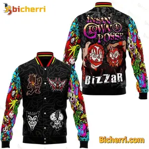 Insane Clown Punk Varsity Jacket, Skeleton Rock Graphic Bomber Streetwear, Retro Music Outfit Gift For Alternative Culture Fans