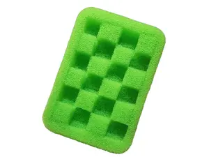 ARMALY PRO PLUS Green/ chartreuse Epoxy Sponge with Checkered Design 7x5x2 inches ASMR Squeeze, Squeeze Sponge. sponge for Squeezing sink Squeegee Scrubber squeeze sponge Cleaning Products Cleaner suds making sponge designer sponge cleantok sponge