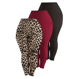 3 Pack Leggings for Women Black Tummy Control High Waisted Soft Yoga Pants for Workout Gym Running with Pockets