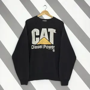 [SALE UP TO 30%] Vintage 1992 Caterpillar Diesel Power Sweatshirt, Large CAT Logo, Classic Workwear Style, Rugged Retro Vibes, Unisex Fit, Perfect Men&Women Gifts