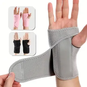 2-Pack Adjustable Wrist Braces With Splint - Polyester Fiber Carpal Tunnel Wrist Stabilizer, Breathable Hook-And-Loop Closure,