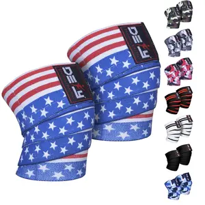 DEFY Sports' Knee Wraps for Weightlifting - Provides Knee Support for Powerlifting, Squats & Fitness Workouts - Ideal Knee Wrap for Men and Women  (1 PAIR)