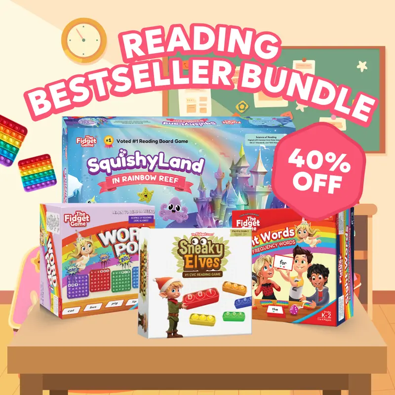 Reading Bundle by The Fidget Game - Squishyland, Word Pop, Sneaky Elves and Sight Words