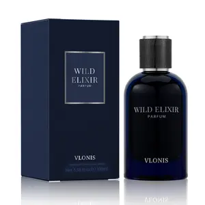 VLONIS Wild Elixir Edp Intense for Men 3.4 Oz 100ml – Spiced Amber Woody Cologne Long Lasting | Deep Elegant Perfume Concentrated Luxury Fragrance Gift