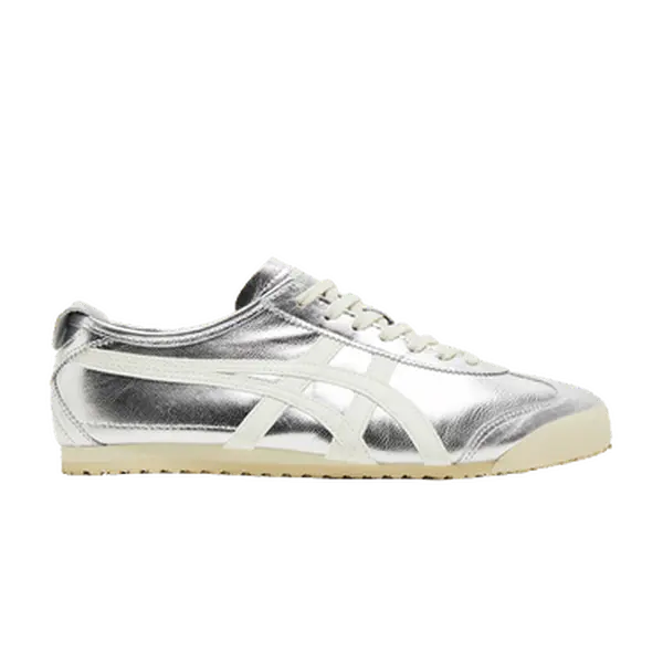 Onitsuka Tiger Mexico 66 Leather Sneaker - Chrome Silver Sports Shoe, Men's/Women's Athletic Footwear