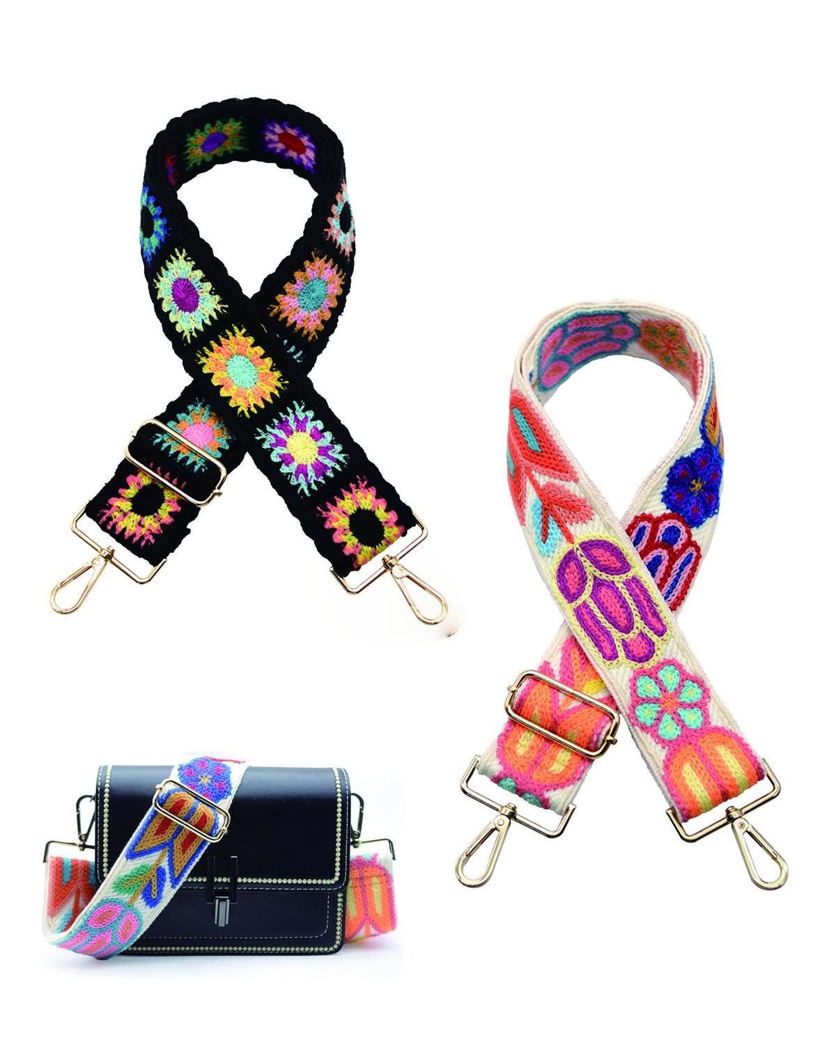 Embroidered Adjustable Bag Strap Crossbody，Exchangeable bag Strap Crossbody ，Shoulder Strap, 2" Wide Thick Handbag Straps Gift for Mother and lover summerwins