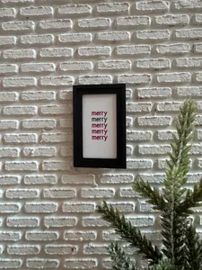 Framed "Merry" Christmas Picture