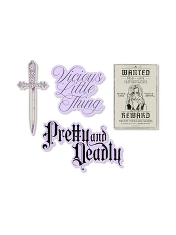Lauren Roberts's Powerless Exclusive Fantasy Series Sticker Set (4-Piece, Out of Print) - Vibrant, Waterproof, Durable, Fade Resistant Book Stickers, Great Gift for Romantasy Readers