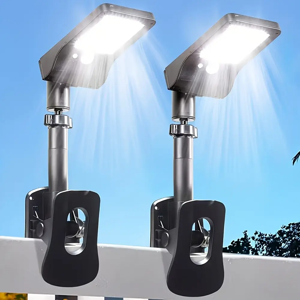 2-Pack Solar Outdoor Lights with Motion Sensor, Easy Installation, 6000k Color Temperature, Ideal for Fences Gardens Porches, Outdoor Patio Lights, Outdoor Pathway Lighting, Solar Garden Lamps, Outside Lights For Yard