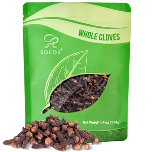 Soeos Whole Cloves 4oz, Gluten Free, Non GMO, Kosher, Fresh Hand Picked Cloves, Great for Food and Tea Dried Snack