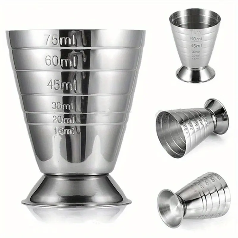 1pc Stainless Steel Wine Measuring Utensils, Measuring Glasses, Measuring Glasses with Graduations, Jiggers, Kitchenware - Perfect for Measuring Cocktails & Mixed Drinks Drink Measuring Cup Ounce Cup Measuring Spoon