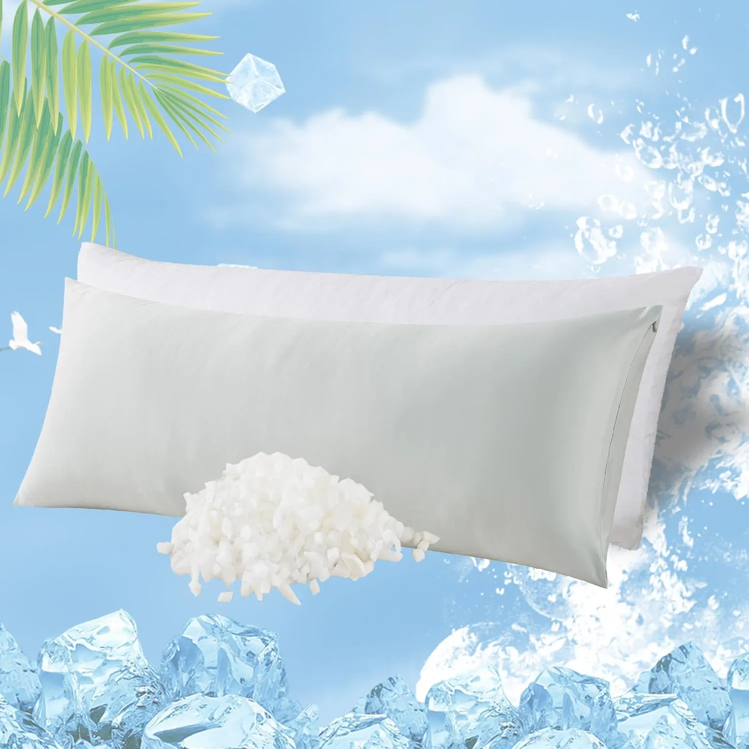 20x54 inch - Memory Foam Body Pillow with Removable Pillowcase-Fluffy Body Pillows for Adults -Large Long Bed Pillows for Sleeping