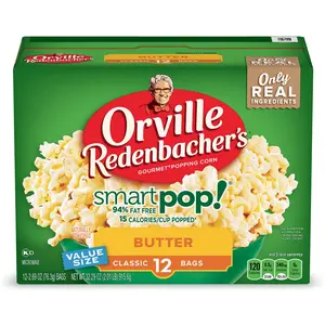 Orville Redenbacher's Microwave Popcorn SmartPop, Butter Flavor, 2.69 oz., 12-Count