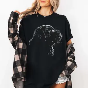 Comfort Colors Newfoundland Dog Shirt, Big Dog Lover T-Shirt, Minimalist Pet Memorial Graphic Tee, Aesthetic Gift for Dog Moms