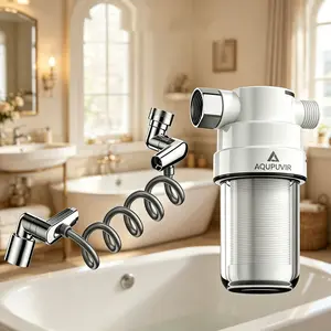 Bathroom Faucet Water Filter 2 Pack with 1440° Swivel Tap & Compact Pre-Filter, NSF Certified Sink System – Upgrade Your Bathroom Tap Water Instantly