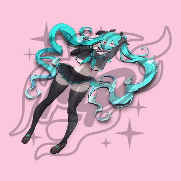 Spectre Miku Hatsune Vocaloid Cute Anime Vinyl Car Sticker - UV & Water Resistant for Cars, Laptops