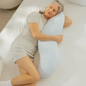Cooling Body Pillow for Sleeping - Long Hug Pillow with Soft, Breathable Cover, Ideal for Side Sleepers