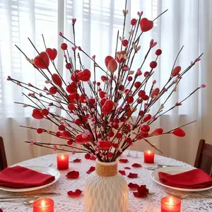 3pcs/1set Artificial Berry para House Decoration Family Berry Red Berry decoration Artificial Burgundy Berry Picking Christmas Berry Christmas Berry Plant simulation plant decoration home decor ornaments