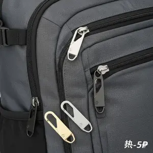 5-Pack Alloy Zipper Repair Kit, Universal Replacement Sliders for Luggage Backpacks Jackets Shoes, Anti-Drop Rustproof Durable Zipper Pulls, Portable DIY Fix with Easy Installation Tool